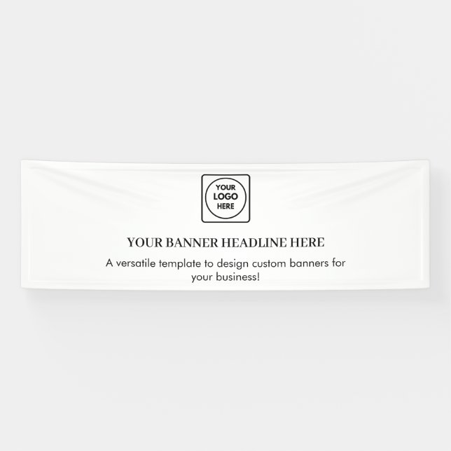 Minimalist White Modern Business Logo Display Banner (Horizontal)