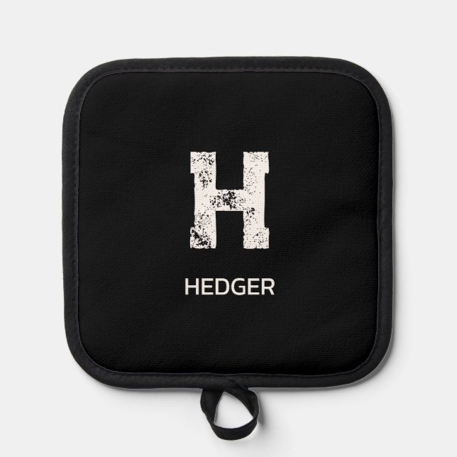 MINIMALIST WHITE ONE LETTER MONOGRAM NAME BLACK TOPFLAPPEN (Vorderseite)