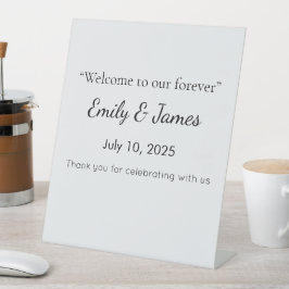 Minimalist White Welcome Sign Template Sockelschild