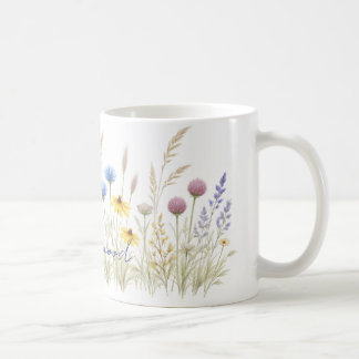 Minimalist Wildflower Meadow Mug – Delicate Waterc Kaffeetasse