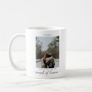 Minimalist Will you be my Trauzeugin Foto Chic Kaffeetasse
