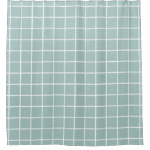 Minimalist Window Pane Grid, White on Seafoam