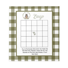 Minimalist Woodland BIngo game Notizblock