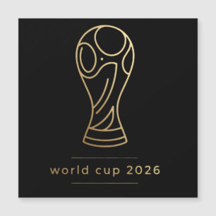 Minimalist World Cup 2026 Trophäe Linienkunst  Magnetkarte