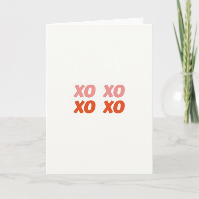 Minimalist Xo Love Card Karte (Vorderseite)