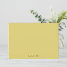 Minimalist Yellow Summer Elegant Wedding Custom Dankeskarte