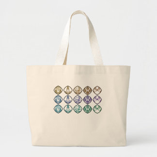 Minimalist Zen Buddhist Mudras Tote Bag Jumbo Stoffbeutel