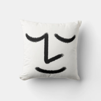 Minimalist Zen Face Throw Pillow Kissen