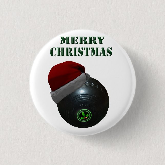 Minimalisten Bowls Frohe Weihnachten, Button (Vorderseite)