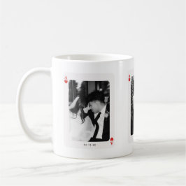 Minimalistic Ace of Hearts Couple 3-Photos Custom Kaffeetasse