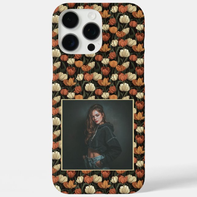 Minimalistic Anniversary Keepsake Tulip Flower Pho Case-Mate iPhone Hülle (Rückseite)