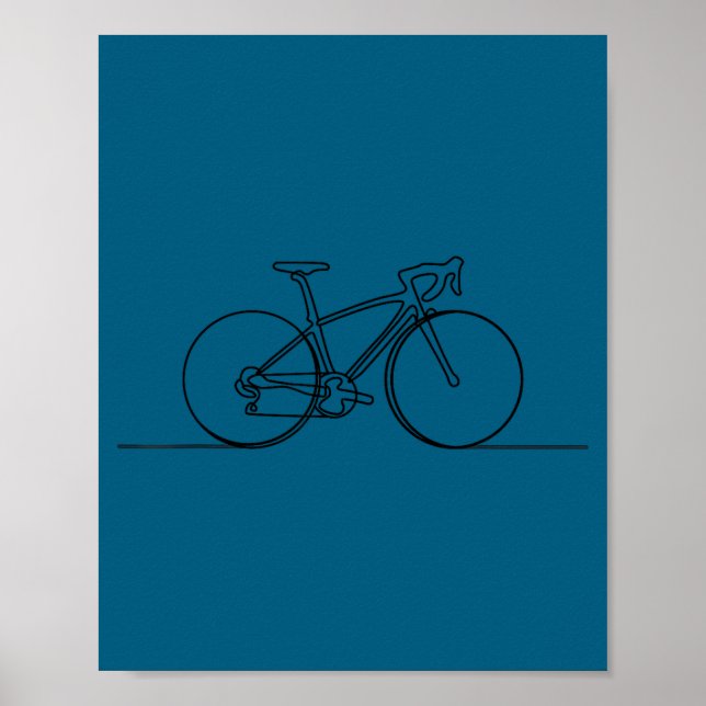Minimalistic Bicycle Cycling,bike Rider Mountainbi Poster (Vorne)