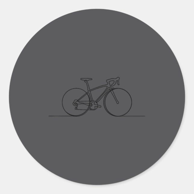 Minimalistic Bicycle Cycling,bike Rider Mountainbi Runder Aufkleber (Vorderseite)