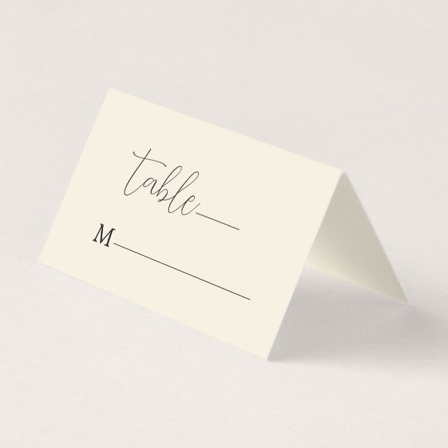 Minimalistic Black Calligraphy On Beige background Visitenkarten (Vorderseite)