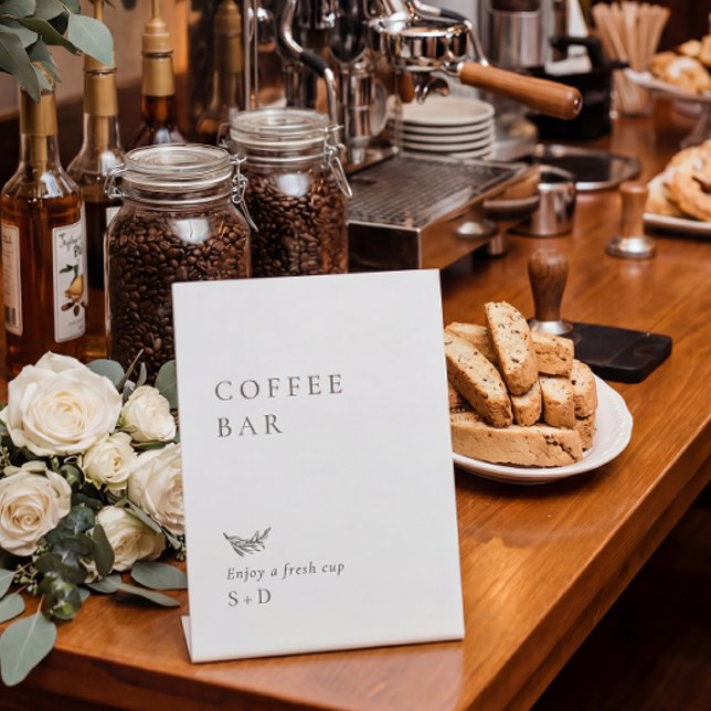 Minimalistic Coffee Bar Wedding Sign Sockelschild (Von Creator hochgeladen)