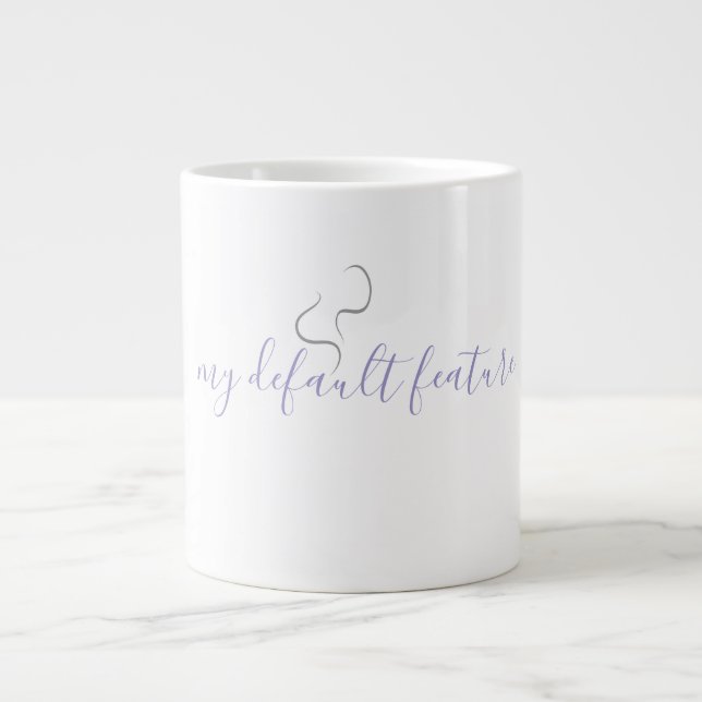 Minimalistic Coffee Mug Design Jumbo-Tasse (Vorderseite)