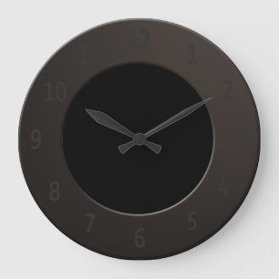 Minimalistic cooles ganz Schwarzes Große Wanduhr