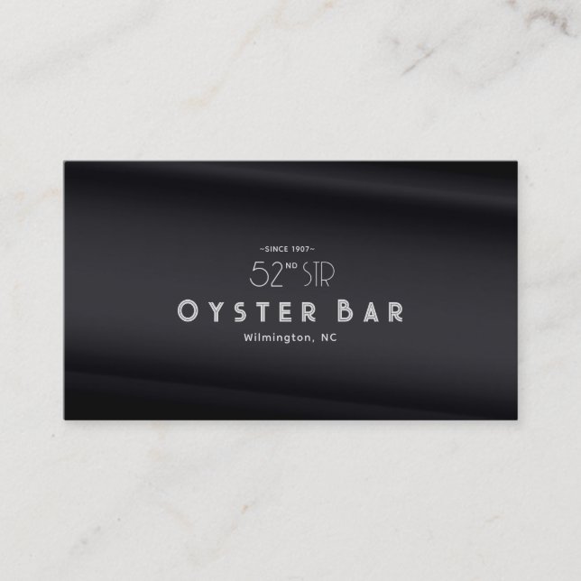 Minimalistic Deco Style | Black Pearl Visitenkarte (Vorderseite)