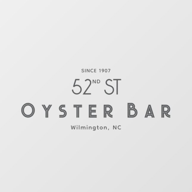 Minimalistic Deco Style | Gray  Fensteraufkleber (Blatt)