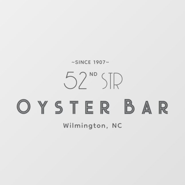 Minimalistic Deco Style | Gray  Fensteraufkleber (Blatt)