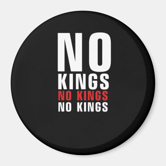 Minimalistic Design No Kings Rebellious No Kings G Magnet (Vorne)