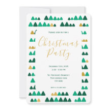 Minimalistic Green & Golden Woods Christmas 5"x7"