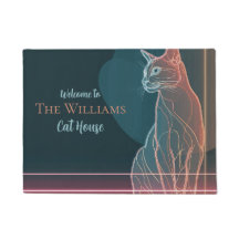 Minimalistic Hairless Cat Housewarming Gift 