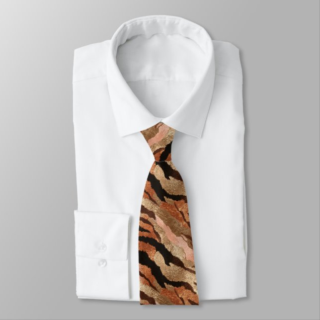 Minimalistic Men Gifts Tiger Print Krawatte (Gebunden)