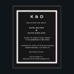 Minimalistic moderne Schwarzweiss-Hochzeit Einladung<br><div class="desc">Damit Sie/besonders anfertigen Sie personifizieren. Der ganzer Nichterfüllungstext kann mit Ihren eigenen Benennungen völlig besonders angefertigt werden,  und Sie können den Schriftart,  die Größen u. die Farben des Textes auch ändern.</div>