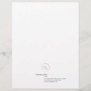 Minimalistic moderner briefkopf