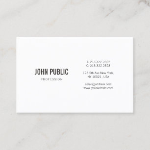 Minimalistic modernes elegantes berufliches visitenkarte