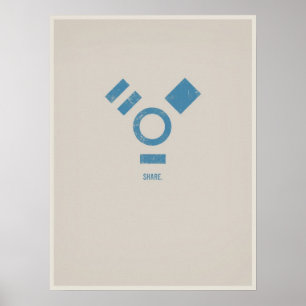 Minimalistic Plakat des Feuerwarndrahtes