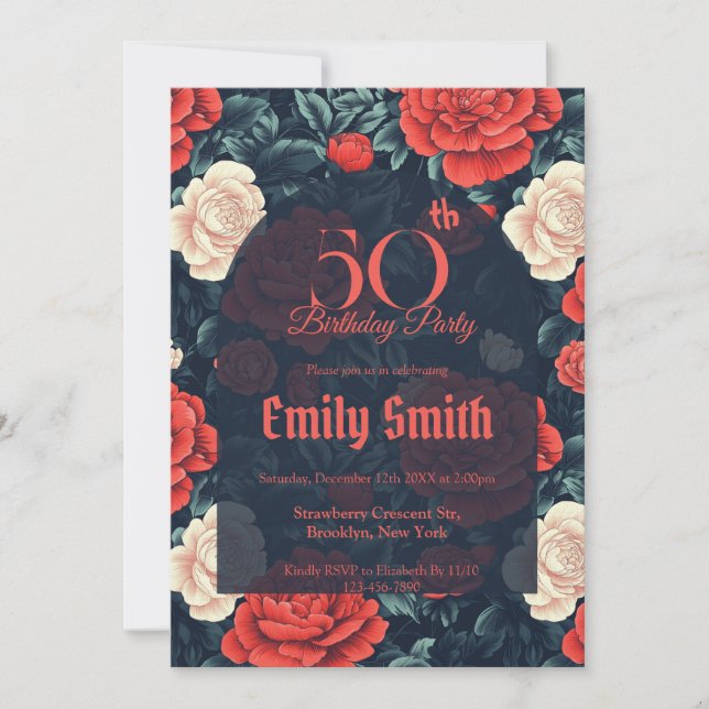 Minimalistic Rose Aesthetic Beach Party Einladung (Vorderseite)