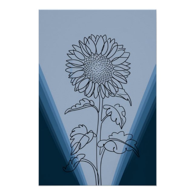 minimalistic sunflower poster (Vorderseite)