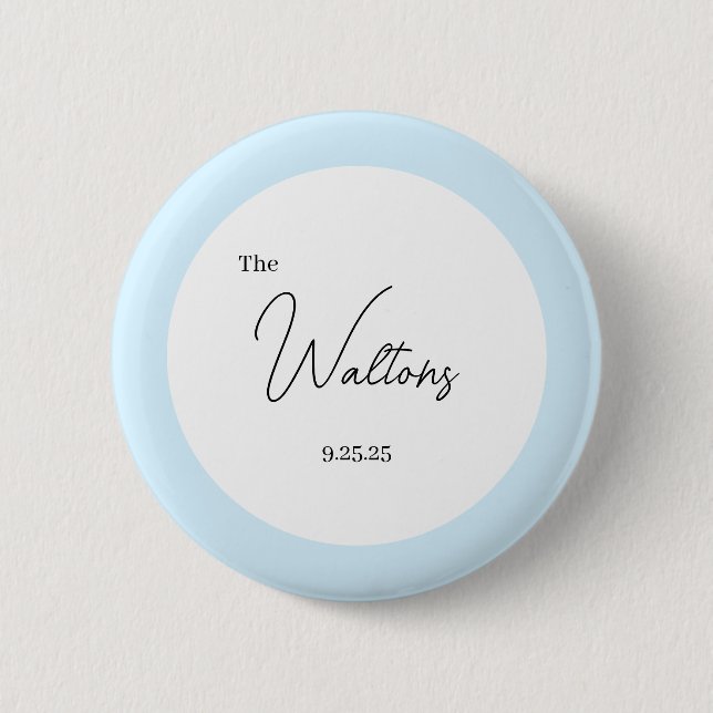 Minimalistic Wedding Button (Vorderseite)