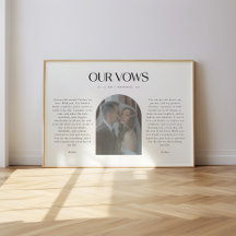 Minimalistic Wedding "Our Vows" Photo Arch