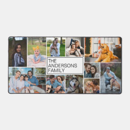 Minimalistisch 11 FotoCollage Einfach Weiß Schreibtischunterlage