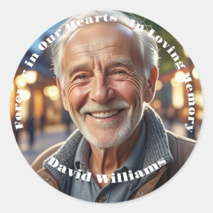 Minimalistisch 1 Special Foto Celebration Life Runder Aufkleber