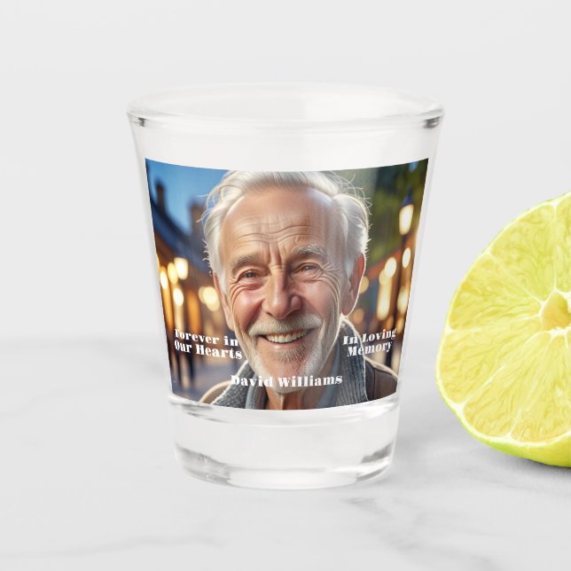 Minimalistisch 1 Special Foto Celebration Life Schnapsglas (Vorderseite)