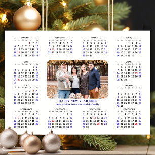 Minimalistisch 2026 Kalender Modernes Foto Feiertagskarte