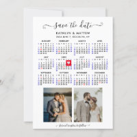 Minimalistisch 2 Foto 2024 Kalender Save the Date