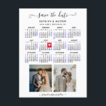 Minimalistisch 2 Foto 2024 Kalender Save the Date Ankündigungspostkarte<br><div class="desc">Minimalistischer Kalender 2024 "Save the Date" Ankündigung Postkarte mit 2024 Jahreskalender mit 2 schönen Fotos. Lass deiner Familie, Freunden und Kollegen, dass du mit dieser eleganten Karte ein Set für deine Hochzeitsfeier hast. Um den goldenen Herz-Marker zu verschieben > klicken Sie auf blau "Personalisieren" > Nach unten scrollen > klicken...</div>
