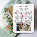 Minimalistisch 2 Foto 2024 Kalender Save the Date Magnet<br><div class="desc">Minimalistischer Kalender 2024 "Save the Date" Magnet mit 2024 Jahreskalender mit 2 schönen Fotos. Lass deiner Familie, Freunden und Kollegen, dass du mit diesem eleganten Magneten ein Set für deine Hochzeitsfeier hast. Um den goldenen Herz-Marker zu verschieben > klicken Sie auf blau "Personalisieren" > Nach unten scrollen > klicken Sie...</div>