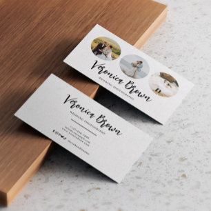 Minimalistisch 3 Circle Foto Trendy Fotograf Visitenkarte