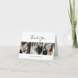 Minimalistisch 3 Fotovorlage Dankeschön Karte