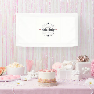 Minimalistisch 4. Juli Banner - Elegantes Retro