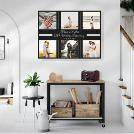 Minimalistisch 6 Foto 10. Hochzeitstag Leinwanddruck