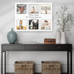 Minimalistisch 6 Foto 1. Hochzeitstag Leinwanddruck