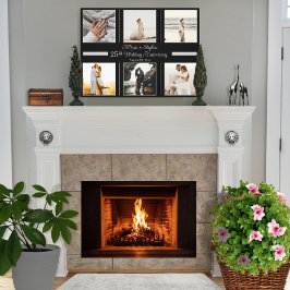 Minimalistisch 6 Foto 25. Hochzeitstag Leinwanddruck