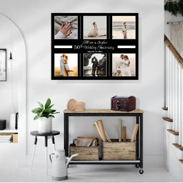 Minimalistisch 6 Foto 50. Hochzeitstag Leinwanddruck